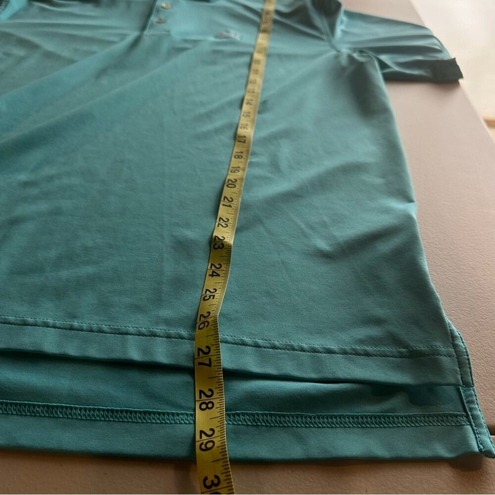 Peter Millar Summer Comfort Breathable Dri-Fit Bright Blue Golf Polo, MEDIUM - Picture 3 of 7